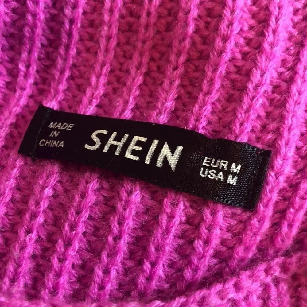 Shein bright pink and red sweater